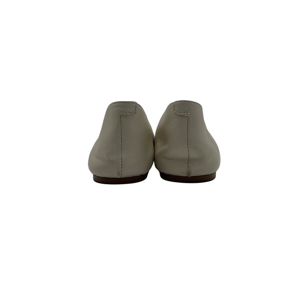 Tony Bianco Pointed Toe Leather Flats in Light Beige - Picture 5 of 6
